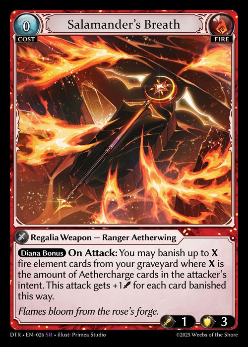 DTR-026 Salamander's Breath (Super Rare) – TCG Corner