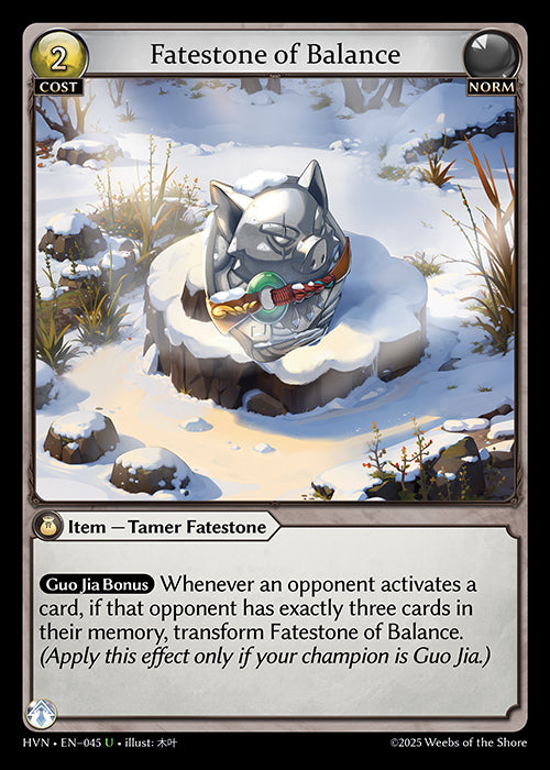 HVN-045Fatestone of Balance (Uncommon) – TCG Corner
