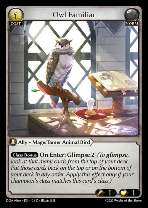 DOA Alter-101 Owl Familiar (Common) – TCG Corner