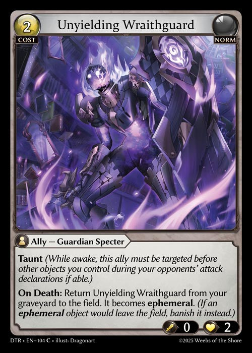 DTR-104 Foil-Unyielding Wraithguard (Common) – TCG Corner
