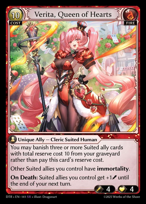 その他 Verita, Queen of Hearts CSR DTR-141 Verita, Queen of Hearts (Super Rare) – TCG Corner