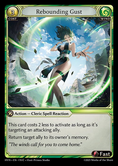 HVN-170Rebounding Gust (Common) – TCG Corner