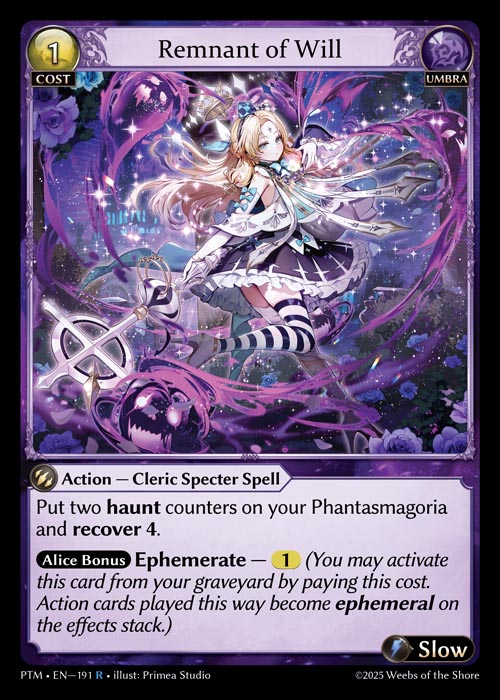 PTM-191 Foil-Remnant of Will (Rare) – TCG Corner