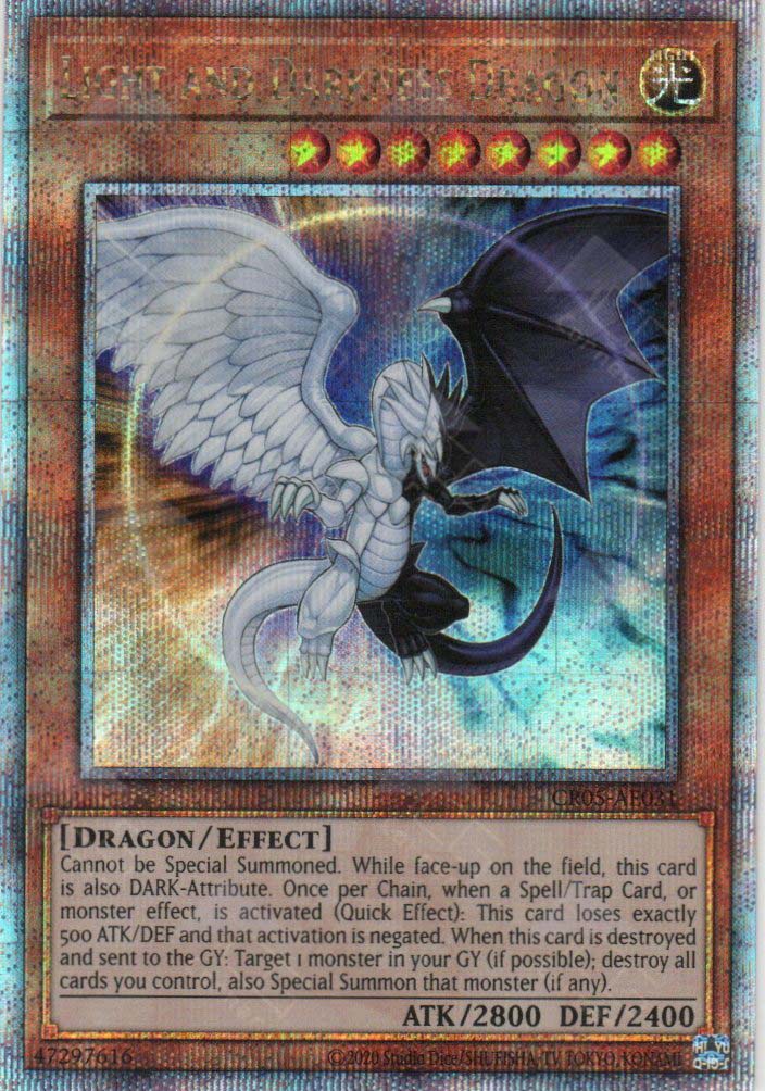 YuGiOh Shonen Jump Secret Rare Light and Darkness Dragon YG01-EN001 YuGiOh Shonen Jump Secret Rare Light and Darkness Dragon YG01-EN001