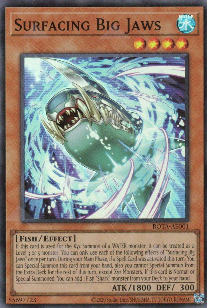 ROTA-EN001 Surfacing Big Jaws : Ultra Rare 1st Edition YuGiOh Card ROTA-EN001 Surfacing Big Jaws : Ultra Rare 1st Edition YuGiOh Card