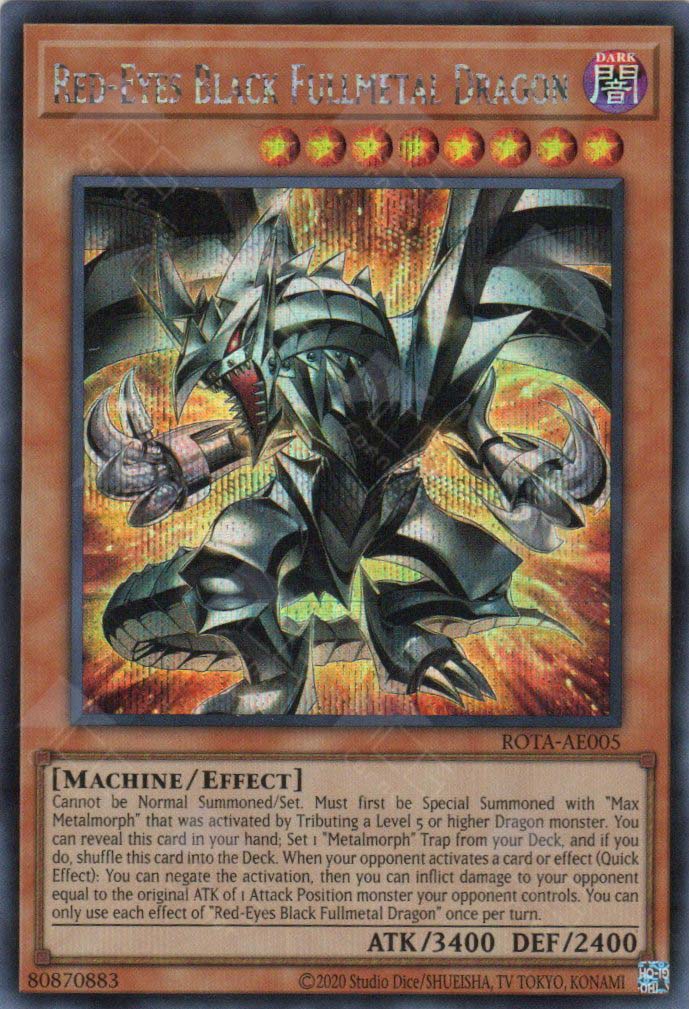 yugioh red eyes metalmorph deck Rota-AE005 Red-Eyes Black Fullmetal Dragon (SER) – TCG Corner