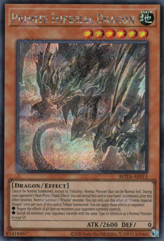 yugioh primite cards Primite Imperial Dragon