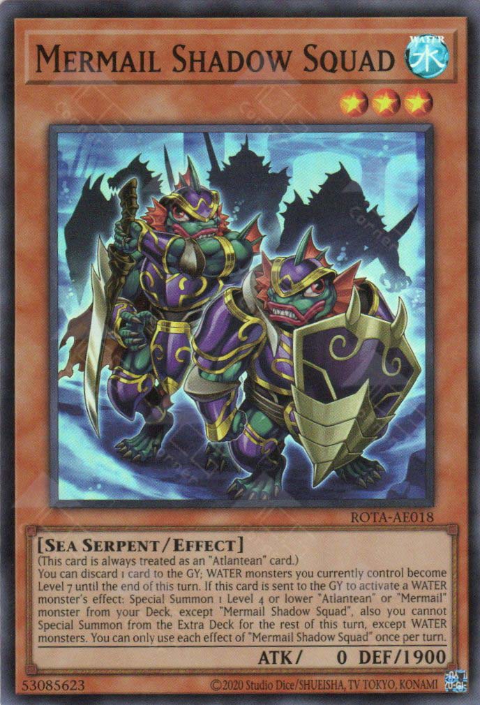 YuGiOh Rage of the Abyss Ultra Rare Mermail Shadow Squad Rota-en018