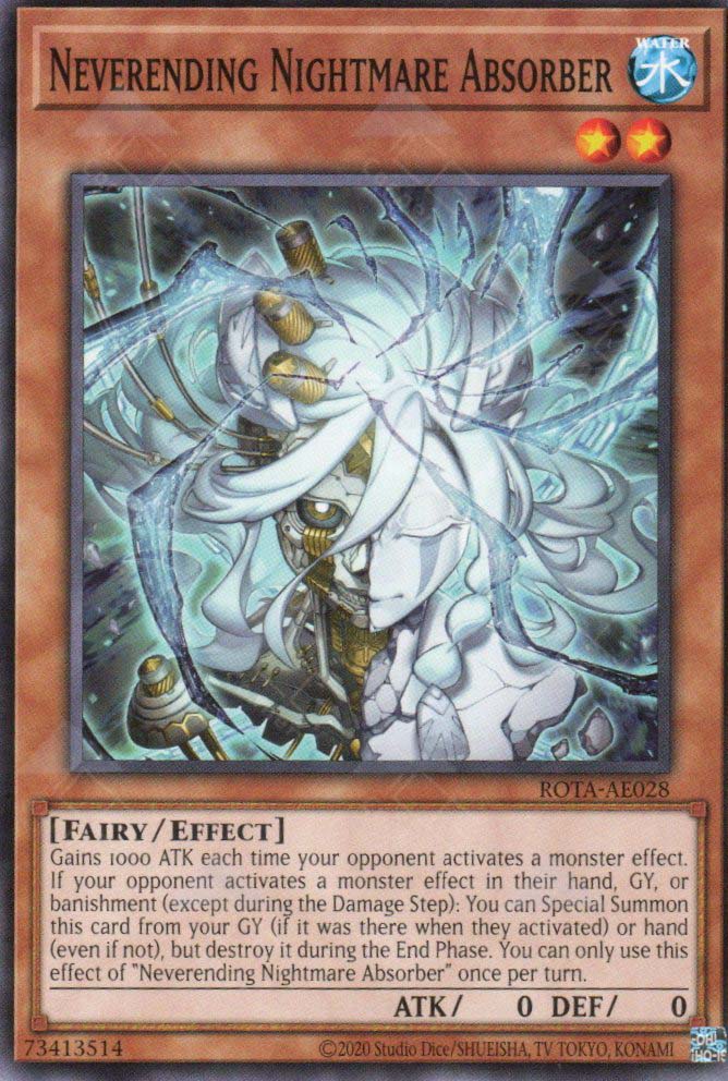 it's time to stop yugioh card Rota-AE028 Neverending Nightmare Absorber (N) – TCG Corner