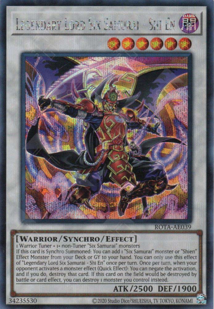 yugioh six samurai new cards ROTA-EN039 Legendary Lord Six Samurai