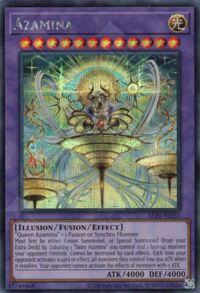 yugioh level 12 monsters ALIN-AE035 Azamina (SER) – TCG Corner