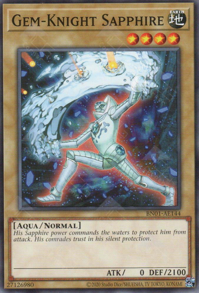 yugioh gem knight cards BN01-AE144 Gem-Knight Sapphire (N) – TCG Corner