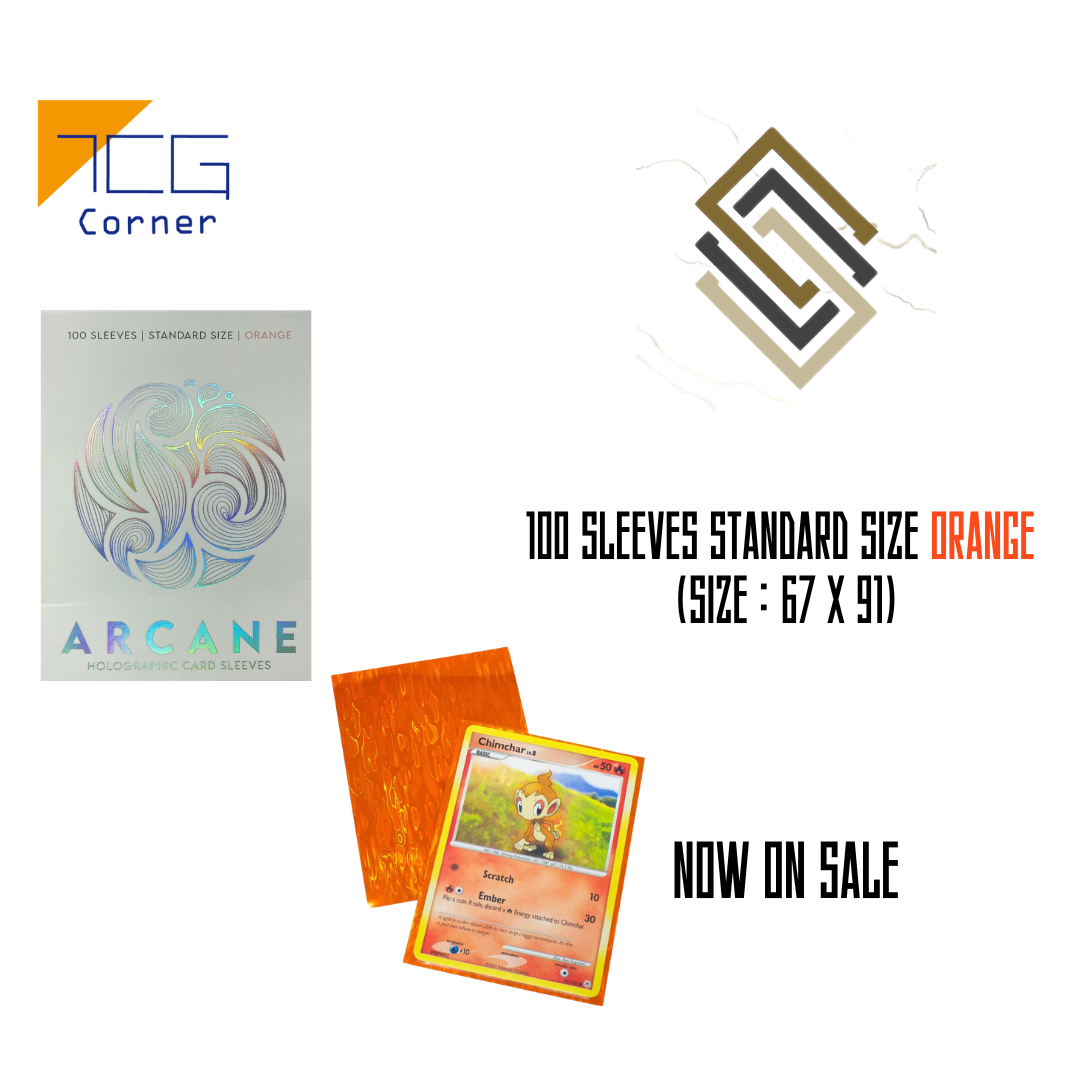 100 Sleeves Standard Size Orange (Size : 67 X 91) – TCG Corner