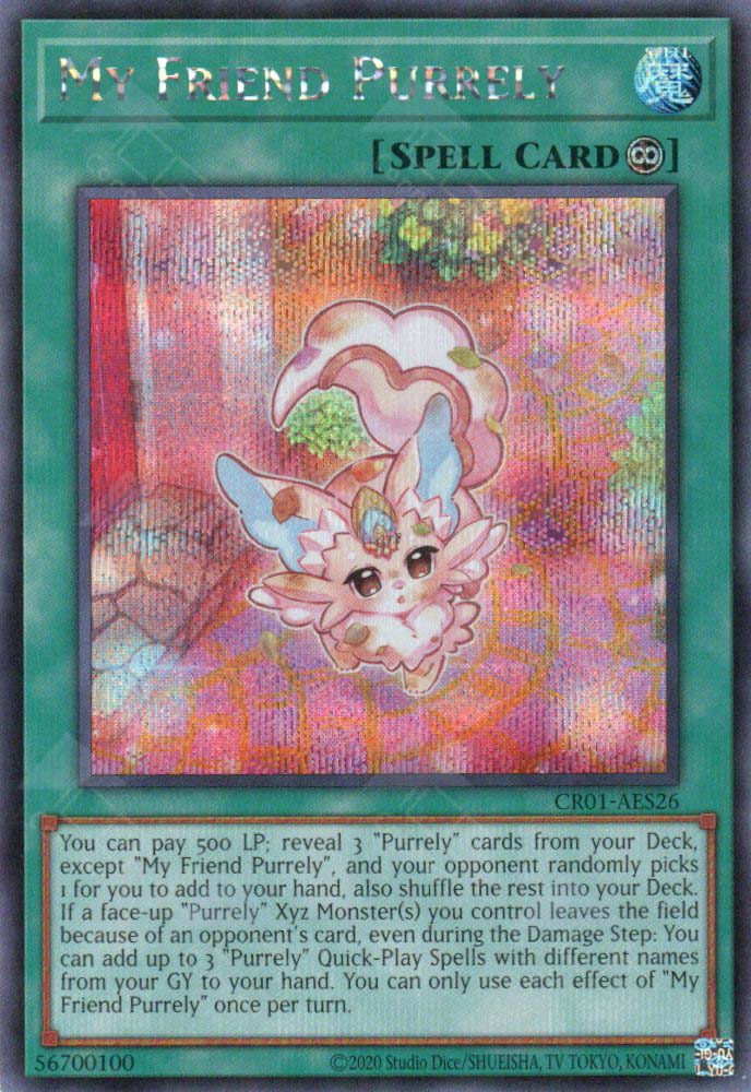 yugioh cute card I recently discovered the cutest cards ever YUMMYS... I'm obsessed I need to draw all of them. This lil guy is Marshmao Yummy. I've been playing around with some new CR01-AES26 My Friend Purrely (SER)