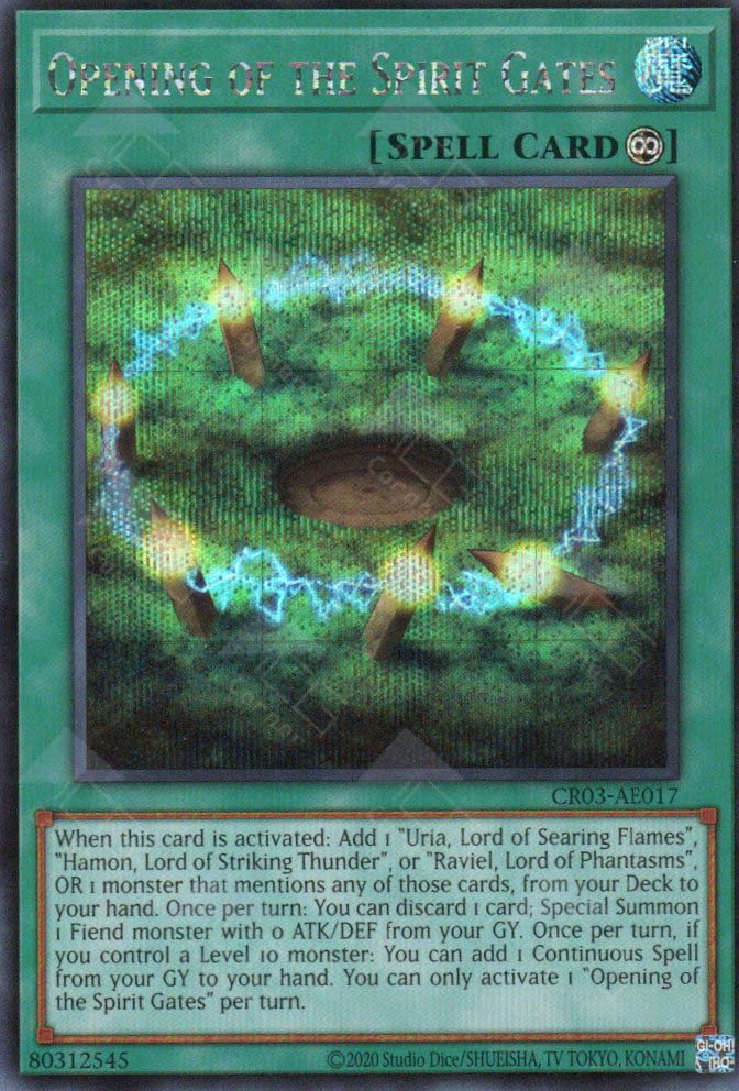 CR03-AE017 Opening of the Spirit Gates (SER) TCG Corner CR03-AE017 Opening of the Spirit Gates (SER) TCG Corner