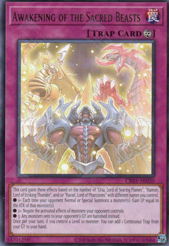 CR03-AE020 Awakening of the Sacred Beasts (R) – TCG Corner
