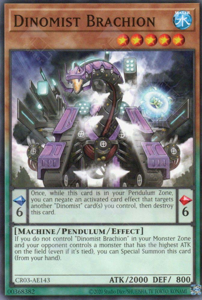 yugioh dinomist cards CR03-AE143 Dinomist Brachion (N)