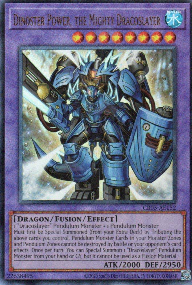 yugioh power deck CR03-AE152 Dinoster Power, the Mighty Dracoslayer (UL) – TCG Corner