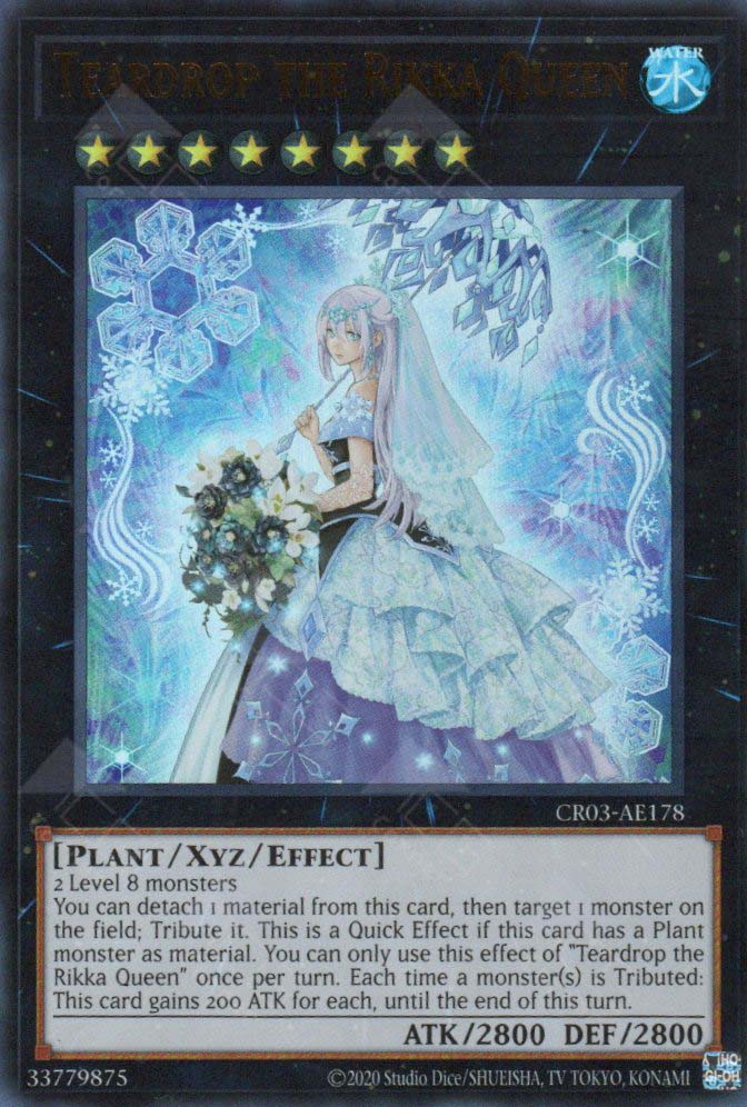 rikka cards yugioh CR03-AE178 Teardrop the Rikka Queen (UR)