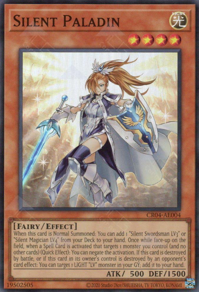 paladin yugioh cards CR04-AE004 Silent Paladin (SR)