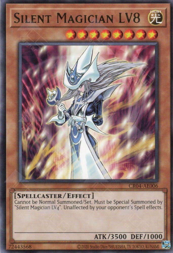 silent cards yugioh CR04-AE006 Silent Magician LV8 (R) – TCG Corner