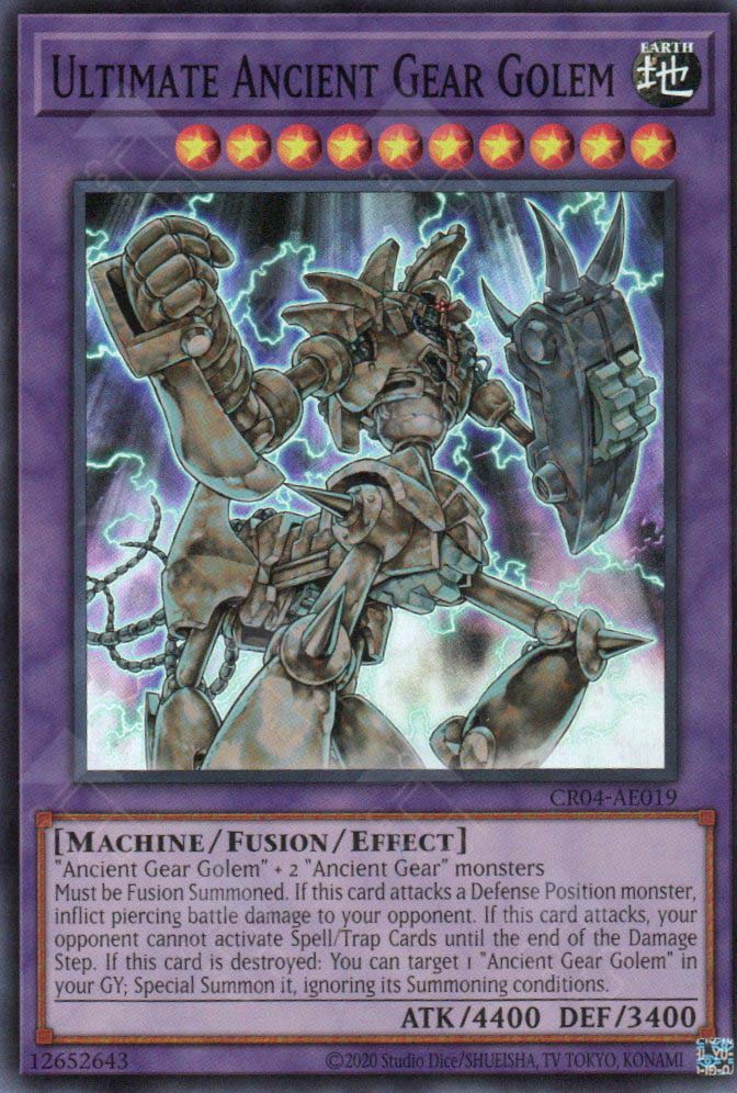 CR04-AE019 Ultimate Ancient Gear Golem (SR) – TCG Corner