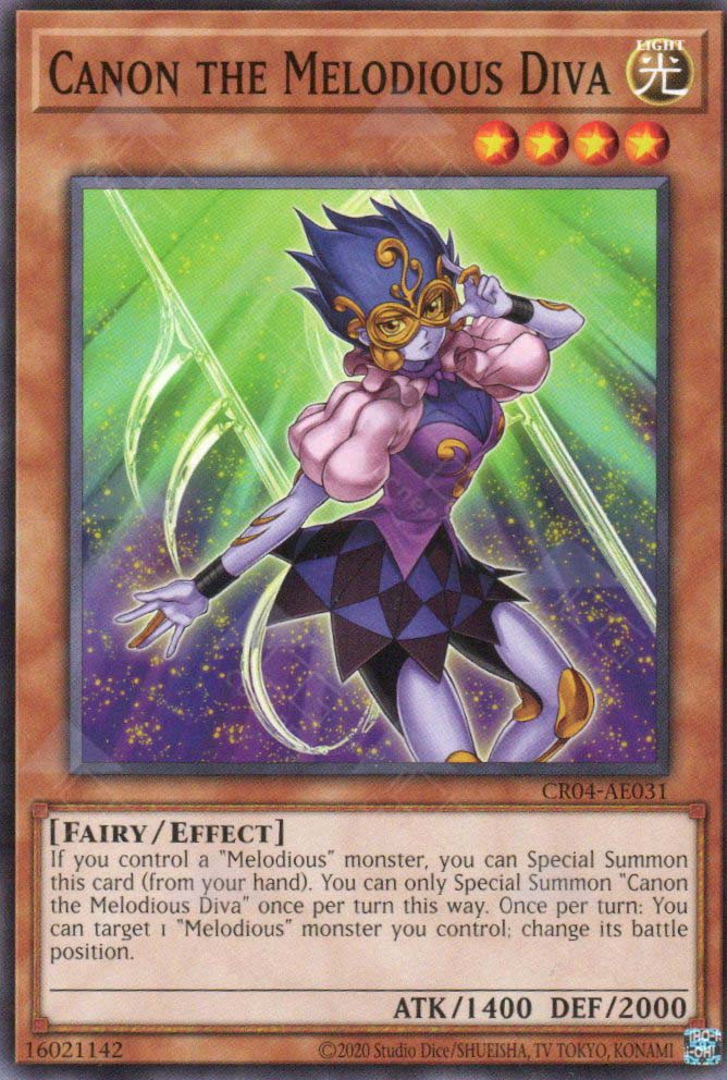 yugioh melodious cards YuGiOh The New Challengers Canon The Melodious Diva NECH-EN004