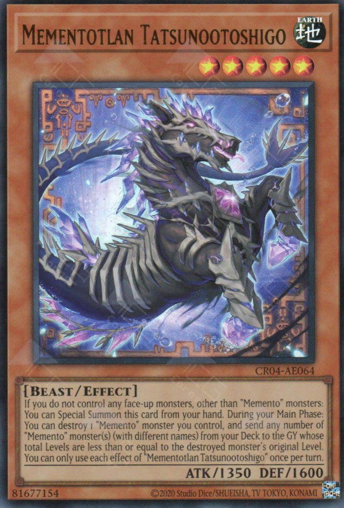 YuGiOh Trading Card Game Valiant Smashers Super Rare Mementotlan Tatsunootoshigo Vasm-en003 YuGiOh Trading Card Game Valiant Smashers Super Rare Mementotlan Tatsunootoshigo Vasm-en003