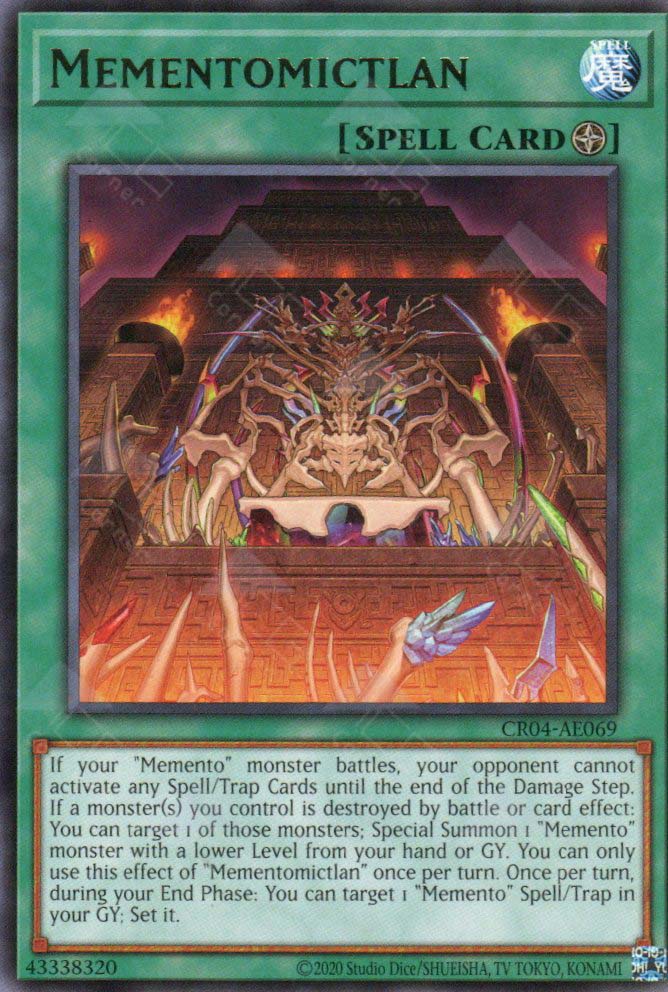 yugioh memento cards YuGiOh Valiant Smashers Collector's Rare Mementomictlan VASM-EN008