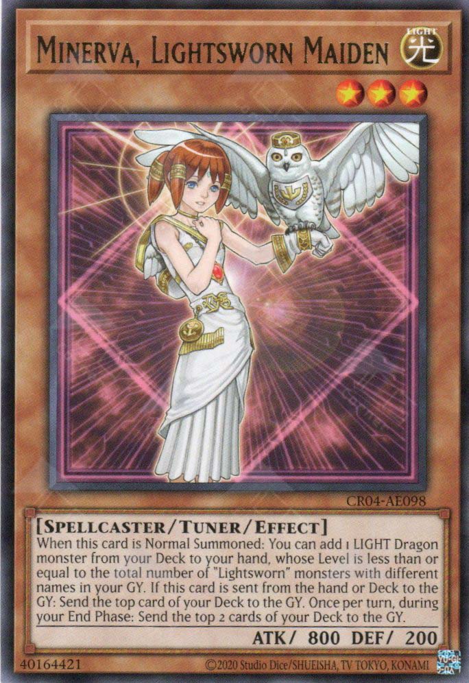 Yugioh Realm of Light Super Rare Minerva, Lightsworn Maiden Sdli-en002