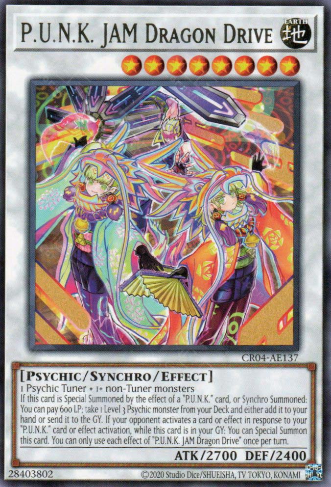 punk yugioh cards CR04-AE137 P.U.N.K. JAM Dragon Drive (R)