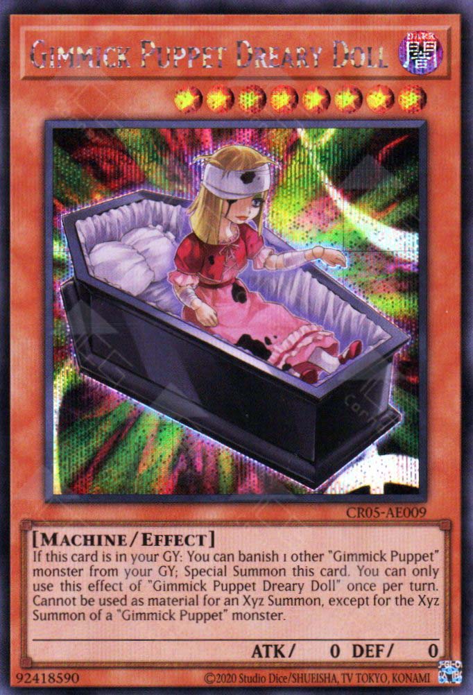 yugioh doll cards CR05-AE009Gimmick Puppet Dreary Doll (SER)