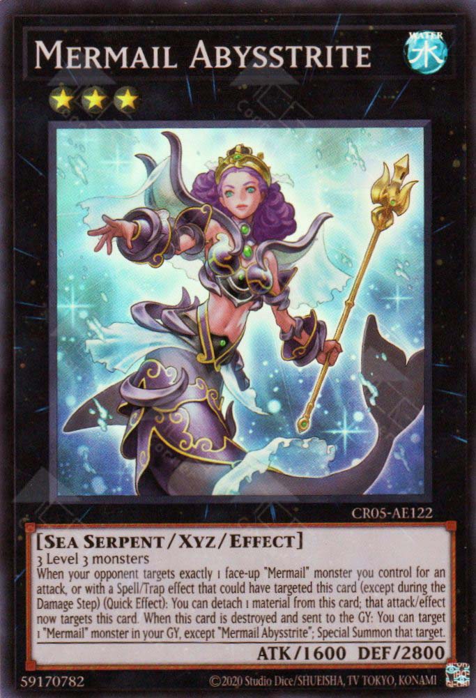 yugioh mermail cards CR05-AE122 Mermail Abysstrite (SR)
