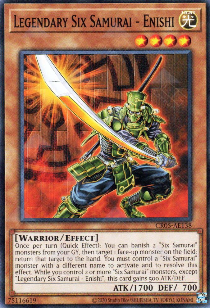 YuGiOh Storm of Ragnarok Legendary Six Samurai - Enishi STOR-EN021 YuGiOh Storm of Ragnarok Legendary Six Samurai - Enishi STOR-EN021