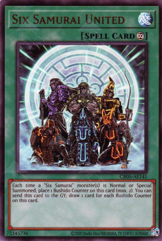 yugioh all toon cards CR05-AE141 Six Samurai United (UR) – TCG Corner