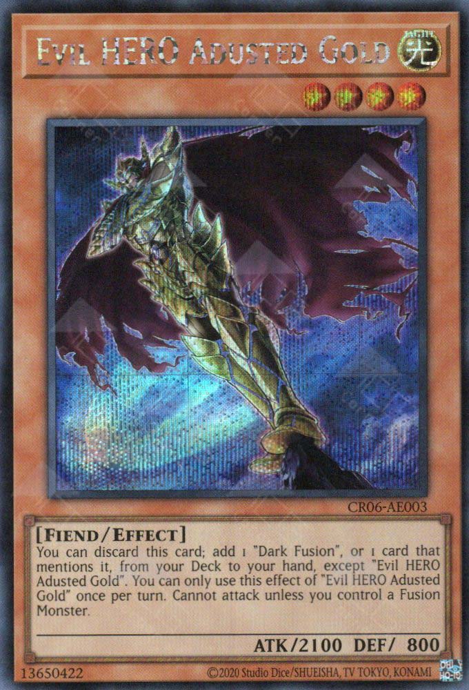 CR06-AE003 Evil HERO Adusted Gold (SER) TCG Corner CR06-AE003 Evil HERO Adusted Gold (SER) TCG Corner