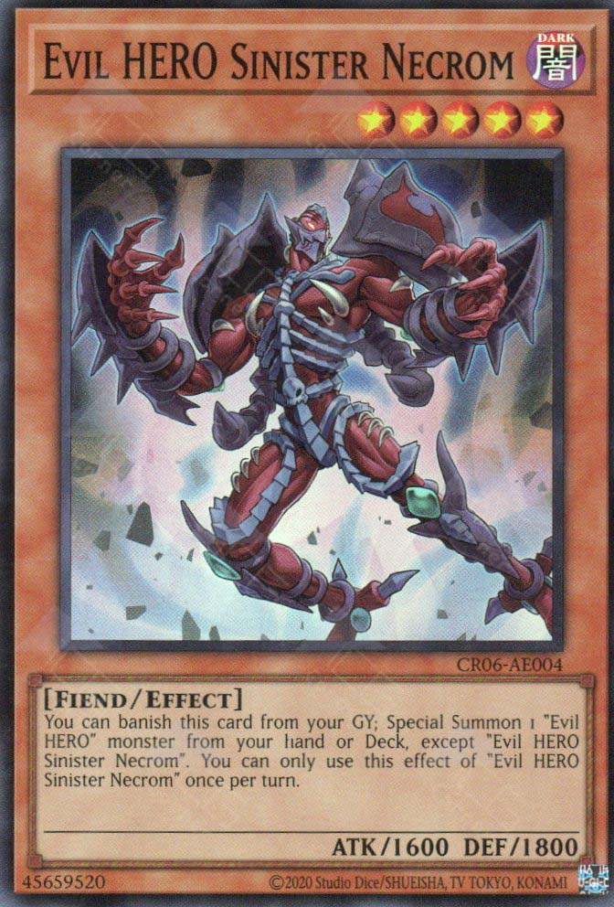 yugioh evil hero cards CR06-AE004 Evil HERO Sinister Necrom (SR)
