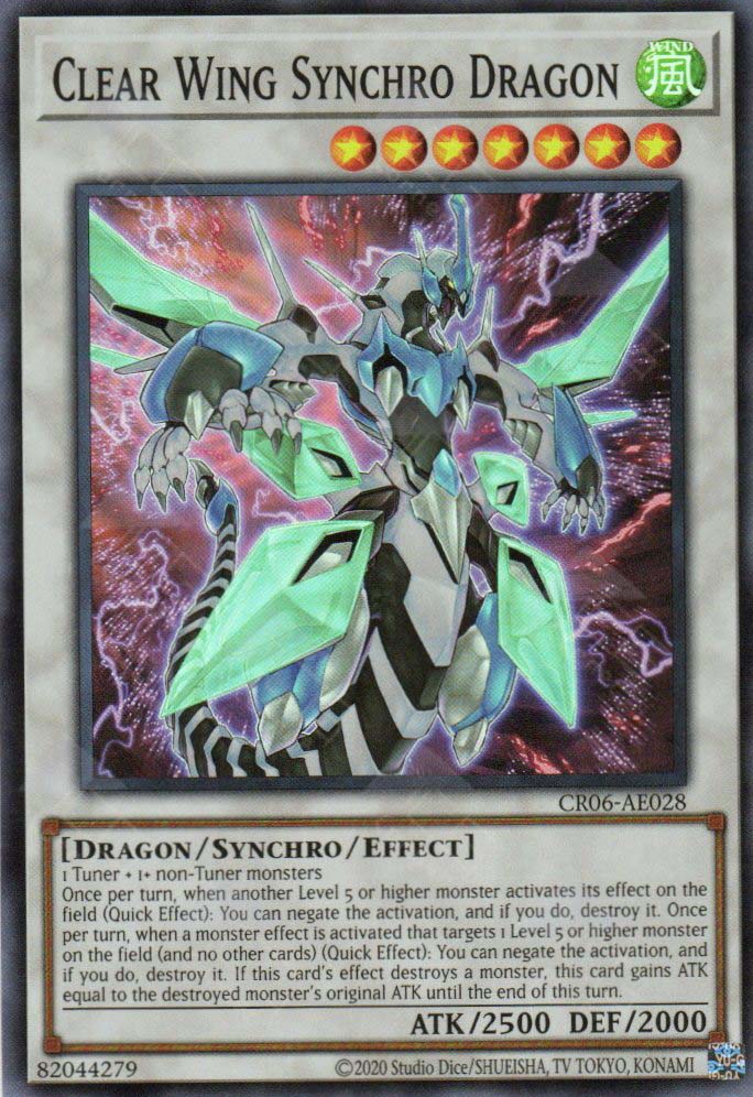 YuGiOh Trading Card Game Legendary Duelists: Synchro Storm Super Rare Clear Wing Synchro Dragon LED8-EN001