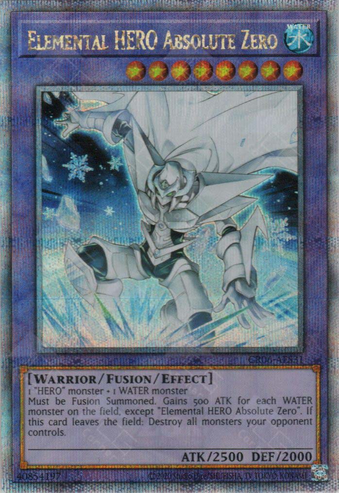 elemental hero yugioh cards CR06-AES31 Elemental HERO Absolute Zero (QCSR) – TCG Corner