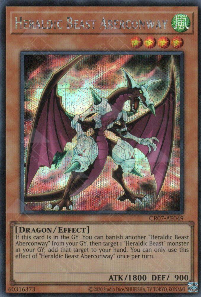 yugioh heraldic beast cards CR07-AE049 Heraldic Beast Aberconway (SER) – TCG Corner