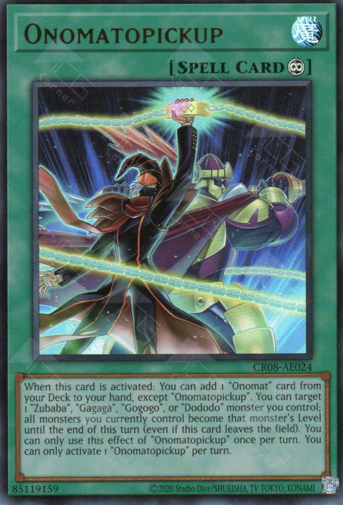 yugioh gogogo cards CR08-AE024 Onomatopickup (UR) – TCG Corner