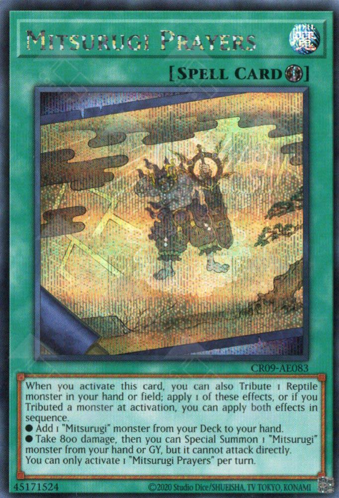CR09-AE083 Mitsurugi Prayers (SER) – TCG Corner