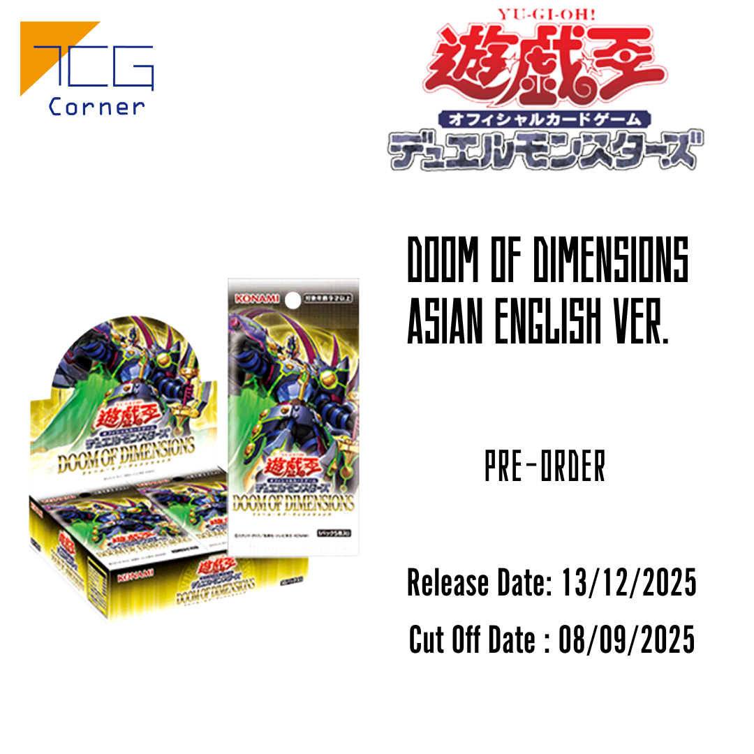 Yu-Gi-Oh! Booster pack- 1302 DOOM OF DIMENSIONS Booster (AE) Pre-Order –  TCG Corner