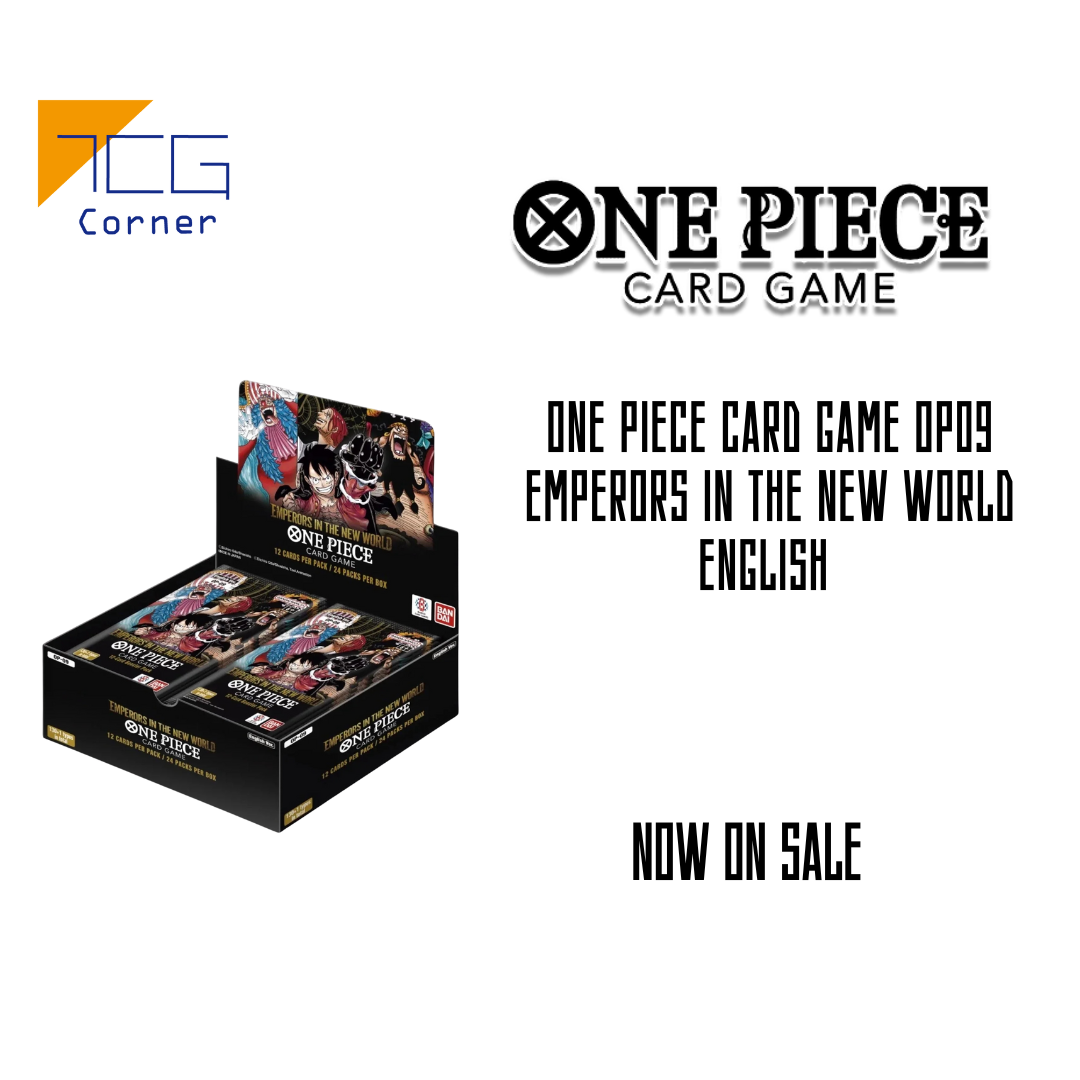 One Piece Card Game OP-09 Booster Pack Emperors In The New World, English, Brand New & Sealed One Piece Card Game OP-09 Booster Pack Emperors In The New World, English, Brand New & Sealed