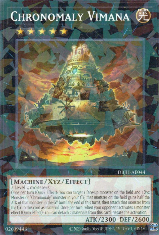 chronomaly xyz monsters YuGiOh Dawn of Majesty Ultra Rare Chronomaly Vimana Dama-en044