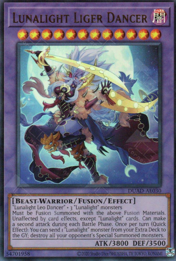 yugioh dark side of dimensions aigami deck YuGiOh Trading Card Game Duelist's Advance Super Rare Lunalight Liger Dancer DUAD-EN030