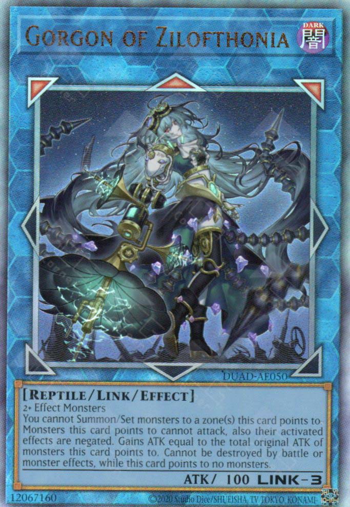 YuGiOh Duelist's Advance Secret Rare Gorgon of Zilofthonia DUAD-EN050 YuGiOh Duelist's Advance Secret Rare Gorgon of Zilofthonia DUAD-EN050