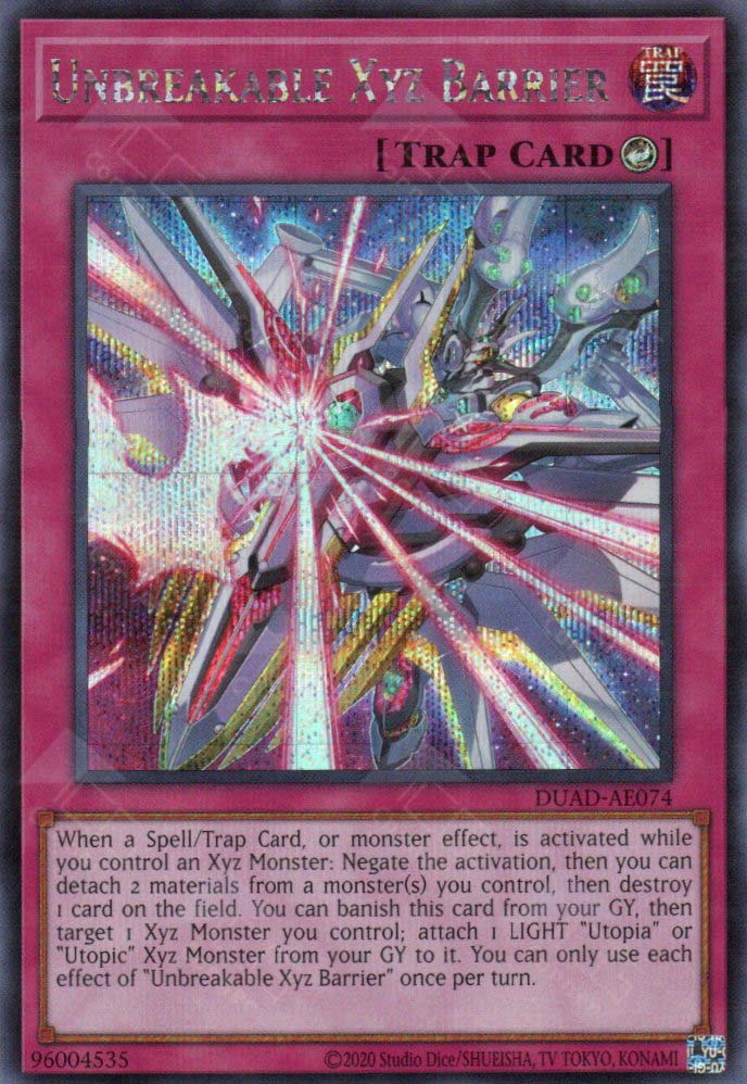 DUAD-AE074 Unbreakable Xyz Barrier (SER) – TCG Corner