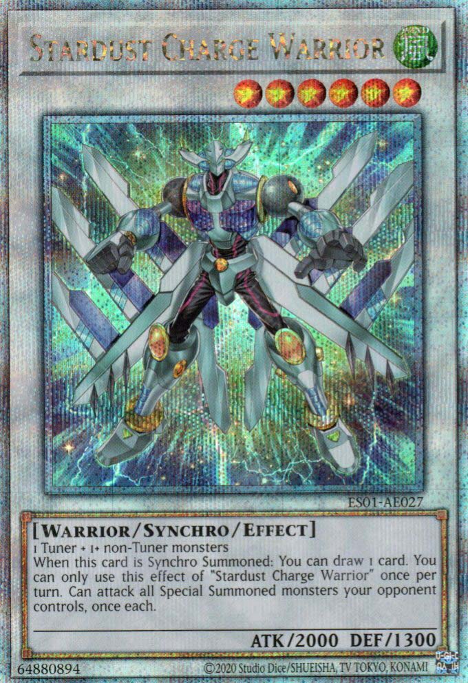 yugioh stardust warrior structure deck ES01-AE027 Stardust Charge Warrior (QCSR) – TCG Corner