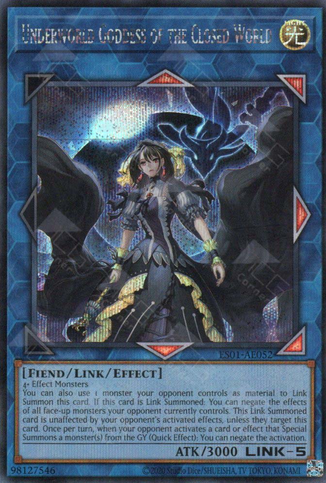 goddess cards yugioh Vera the Vernusylph cardcluster may be 1st or Unlimited Edition ES01-AE052 Underworld Goddess of the